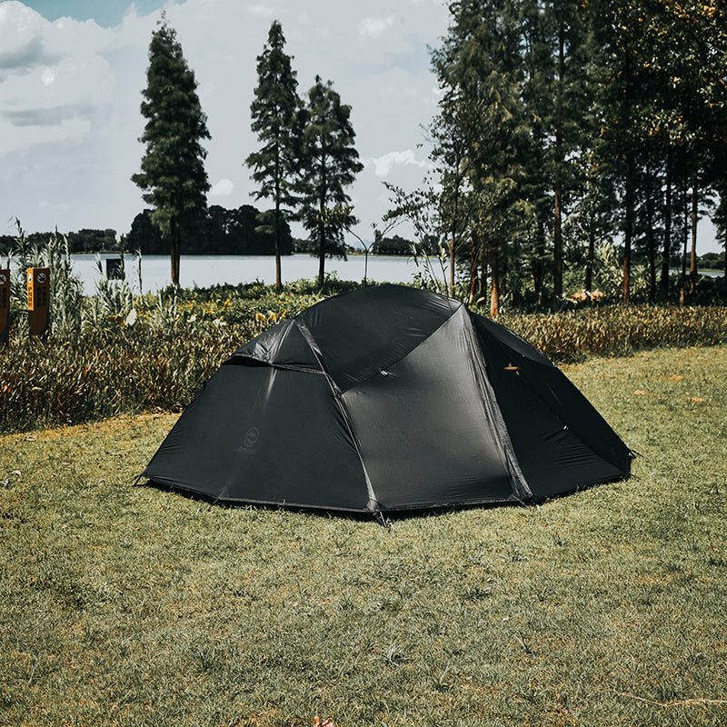 ultra leichtes 3 personen zelt Black 3 Silikon 15D 2,2 kg ultraleichtes 3-Personen-Zelt