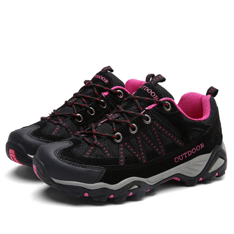 Chaussures de randonnée basses suède mesh, semelle MD+ caoutchouc