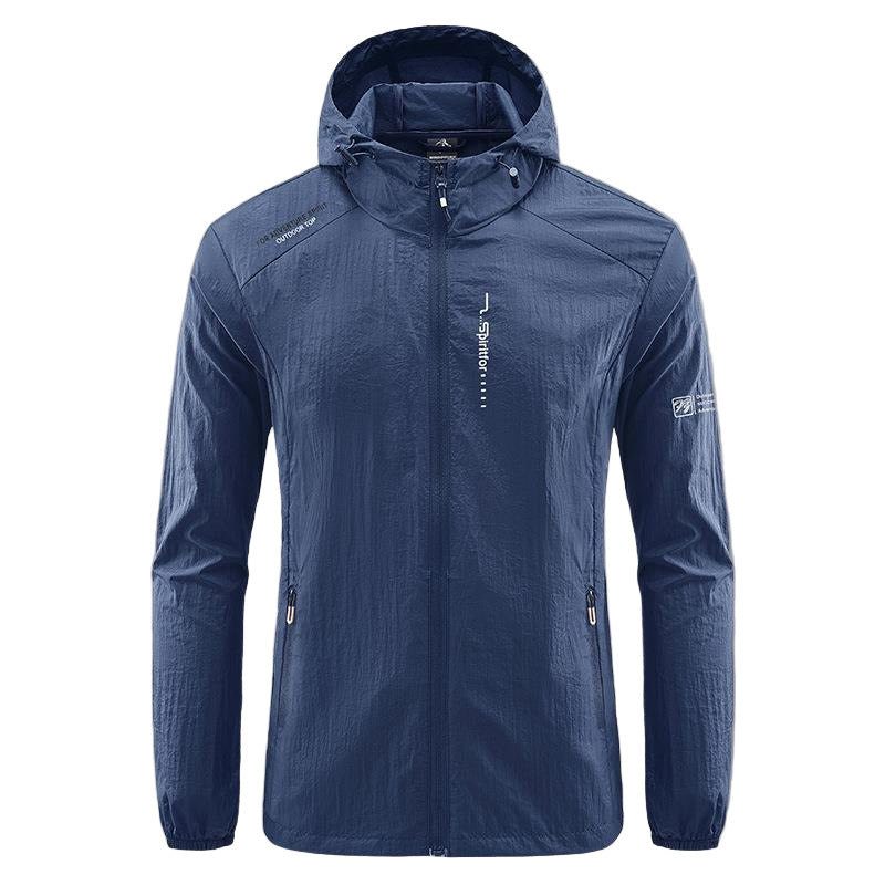Veste anti-UV capuche homme zippée, ultra légère M–5XL
