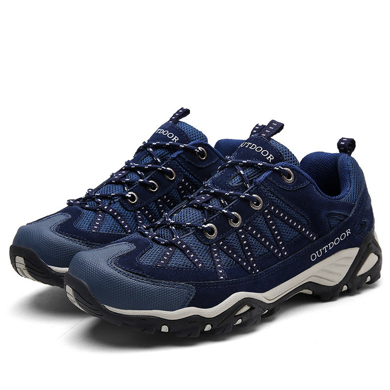 Chaussures de randonnée basses suède mesh, semelle MD+ caoutchouc