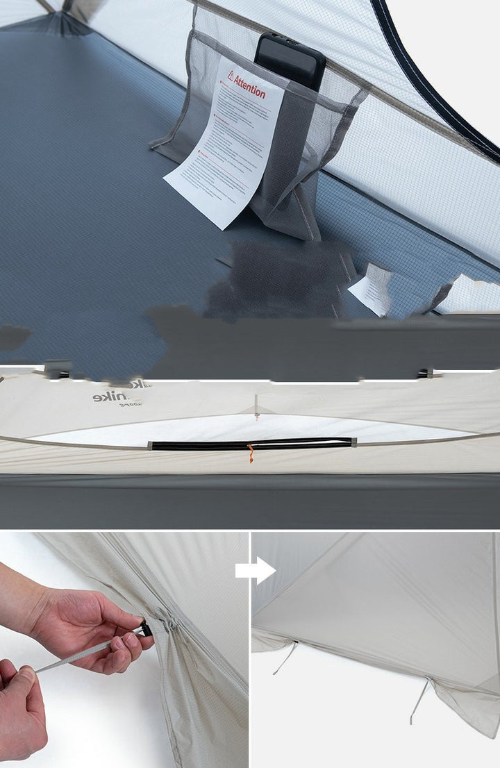 Tente 1–2 places ultralégère autoportante 15D siliconée