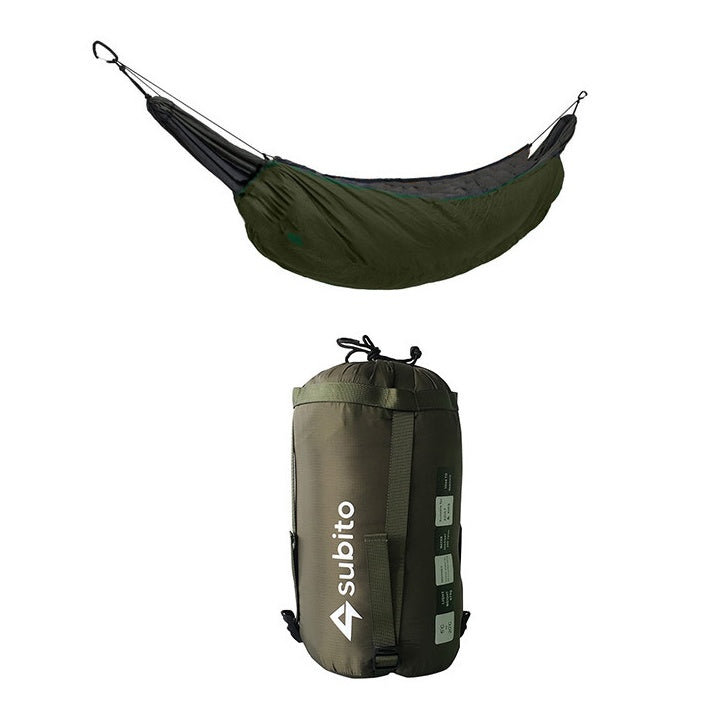 Underquilt isolant hamac 320D + coton TC – bivouac hiver