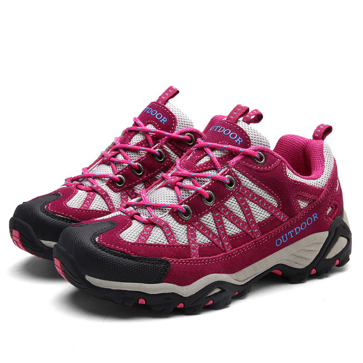 Chaussures de randonnée basses suède mesh, semelle MD+ caoutchouc