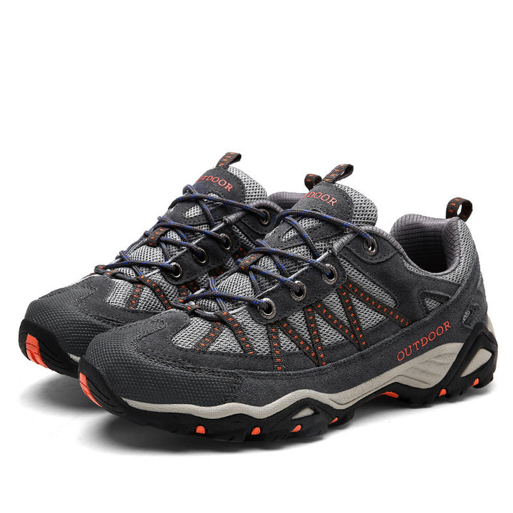 Chaussures de randonnée basses suède mesh, semelle MD+ caoutchouc