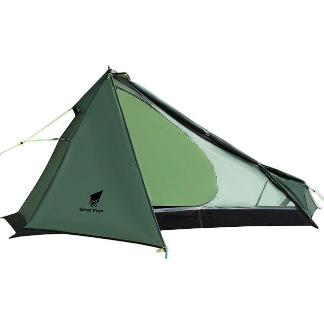 Tente 1 place double paroi ultra-légère, entrée latérale