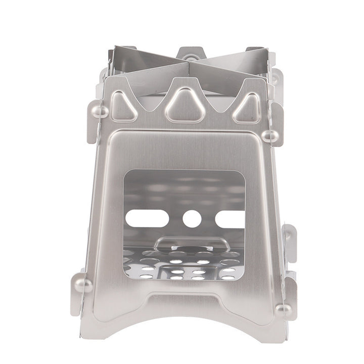 Réchaud pliable inox bois/charbon 3-5 pers.