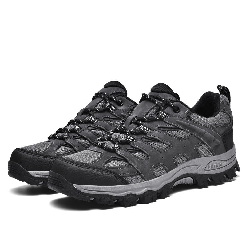 Chaussures de randonnée basses homme, semelle caoutchouc crampons