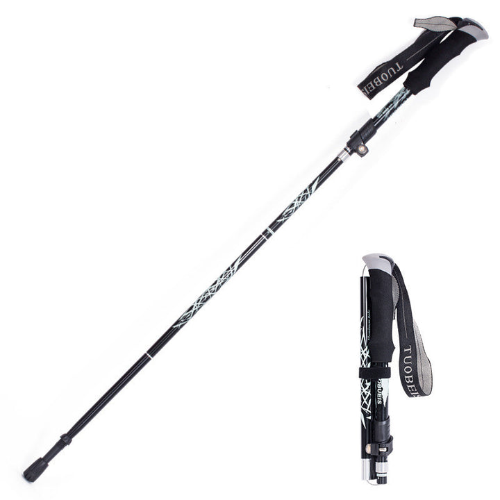 Bâton de randonnée pliant 7075 - 5 sections, 95–130 cm