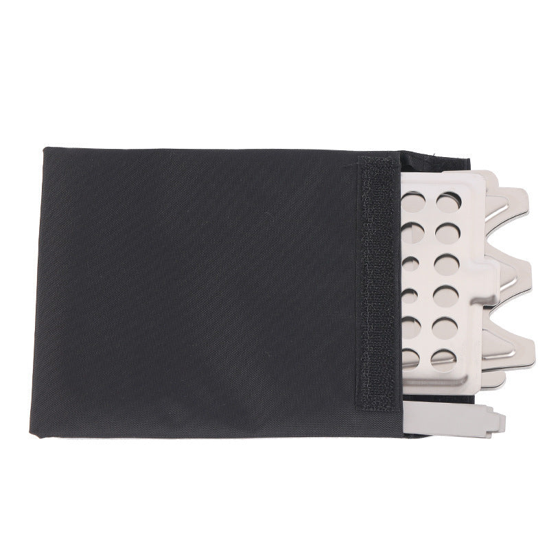 Réchaud pliable inox bois/charbon 3-5 pers.