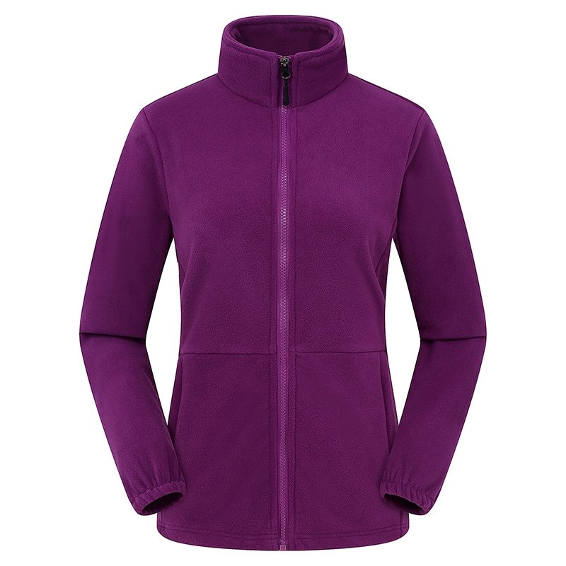 Polaire zippée unisexe chaude, col montant et poches