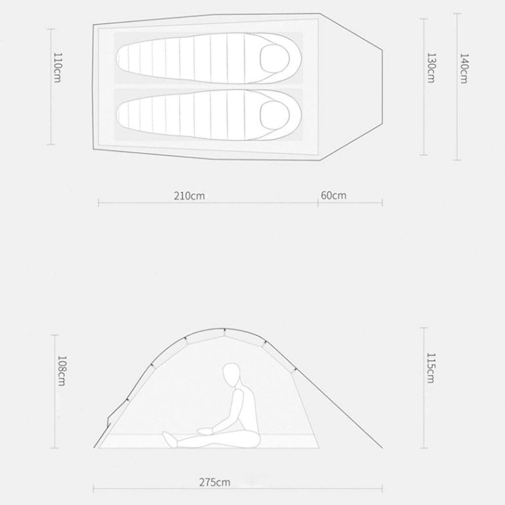Tente tunnel 2 places 3 saisons WIDESEA, légère et étanche