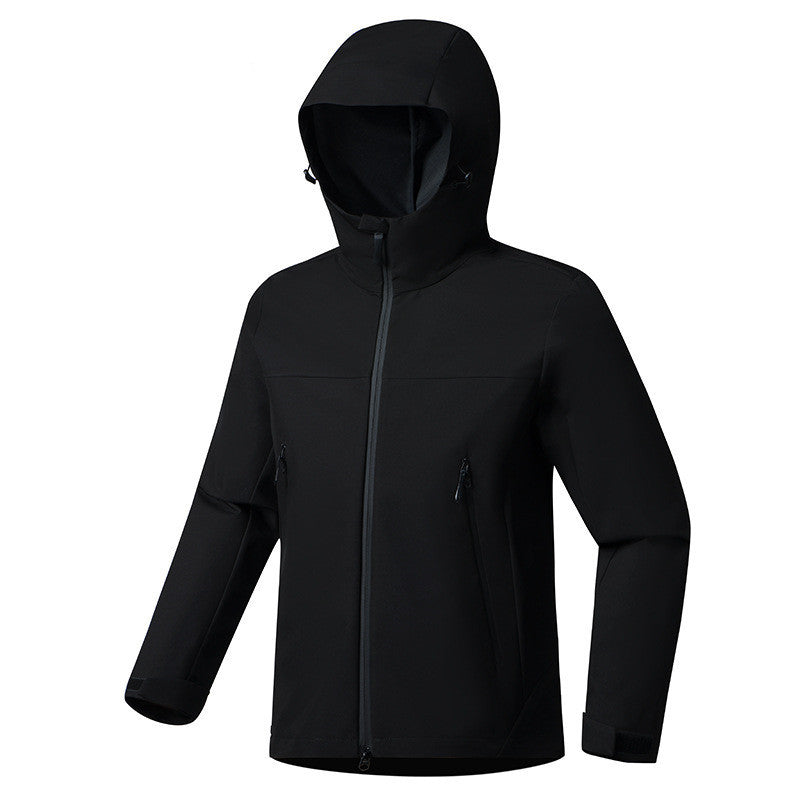 Veste coupe-vent imperméable légère à capuche unisexe