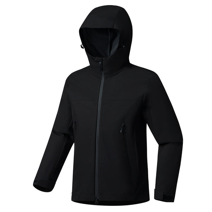 Veste coupe-vent imperméable légère à capuche unisexe