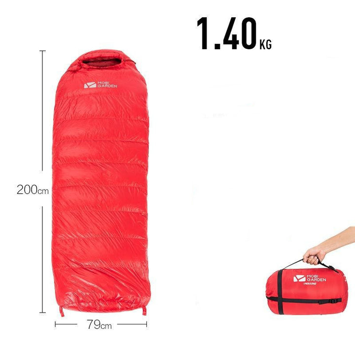 Sac de couchage momie duvet – chaud, compact et léger