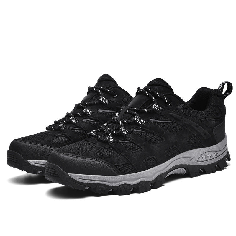 Chaussures de randonnée basses homme, semelle caoutchouc crampons