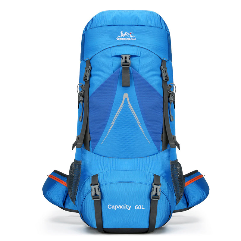 Sac à dos randonnée 60 L étanche avec housse pluie, nylon