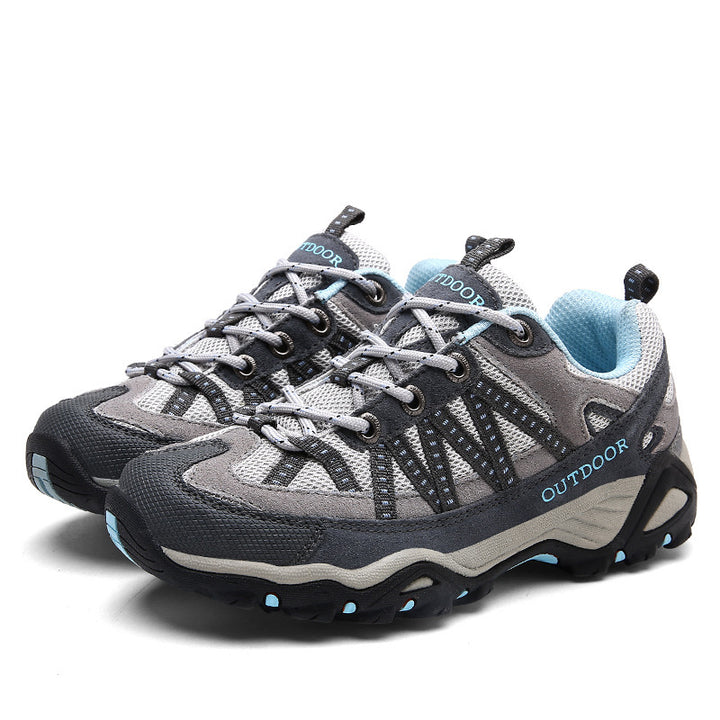 Chaussures de randonnée basses suède mesh, semelle MD+ caoutchouc