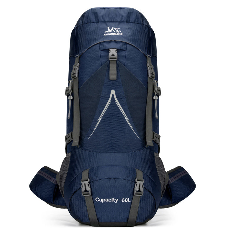 Sac à dos randonnée 60 L étanche avec housse pluie, nylon