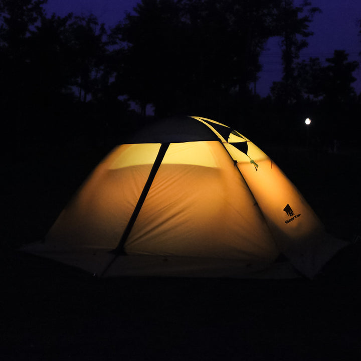 Tente 2 places double toit, polyester 210T et sol Oxford 210D