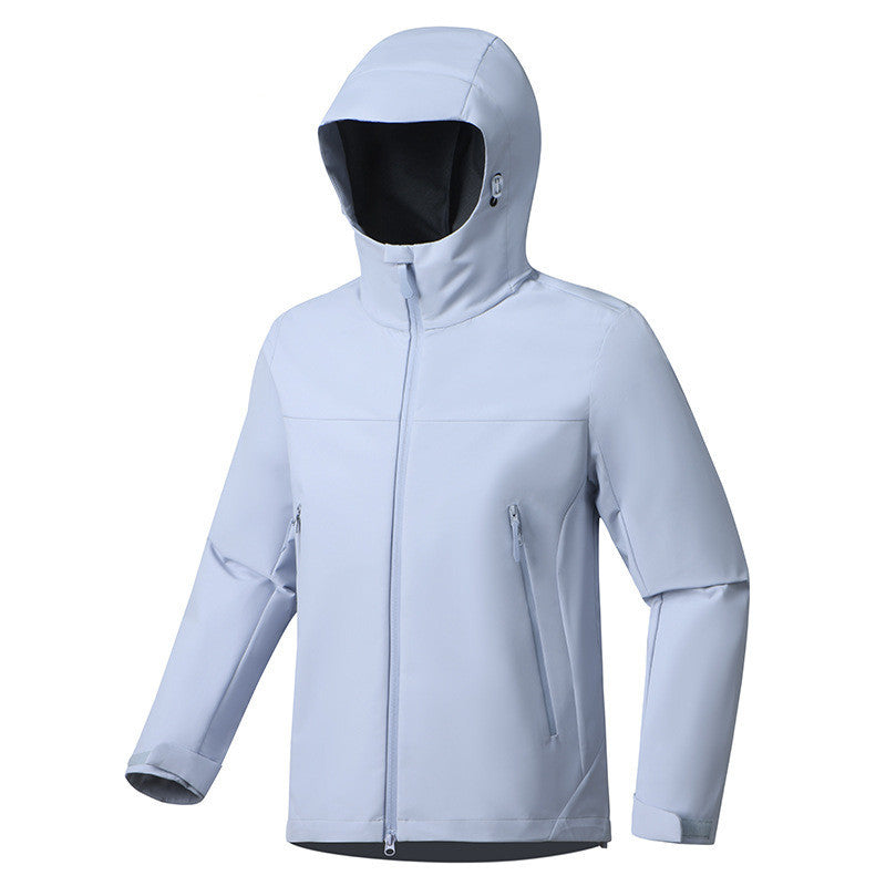 Veste coupe-vent imperméable légère à capuche unisexe