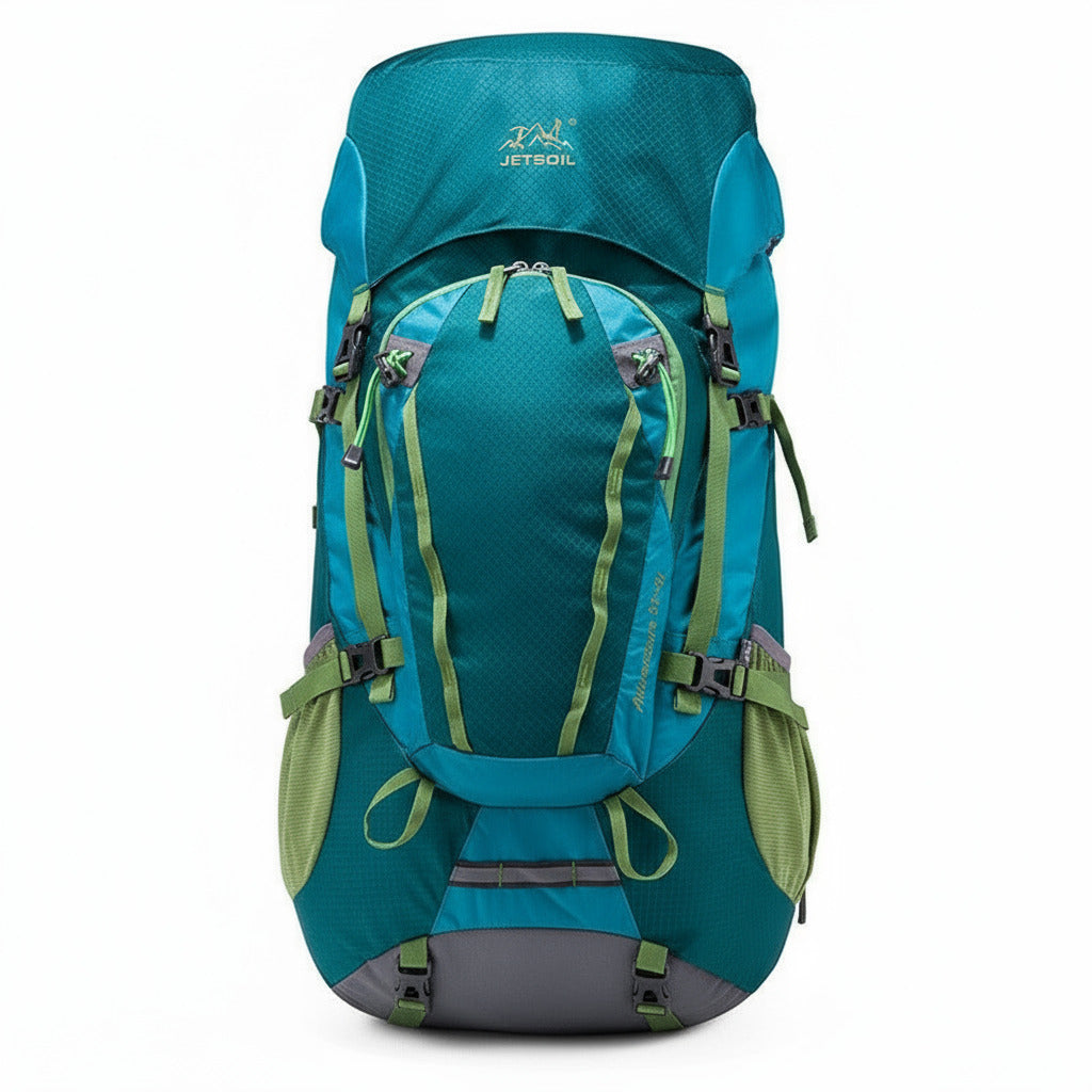 Sac à dos randonnée 60 L étanche sans armature, multipoche