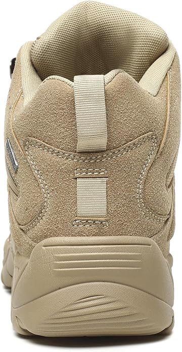 Chaussures randonnée montantes suède mesh, semelle crantée EVA