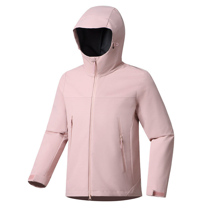 Veste coupe-vent imperméable légère à capuche unisexe