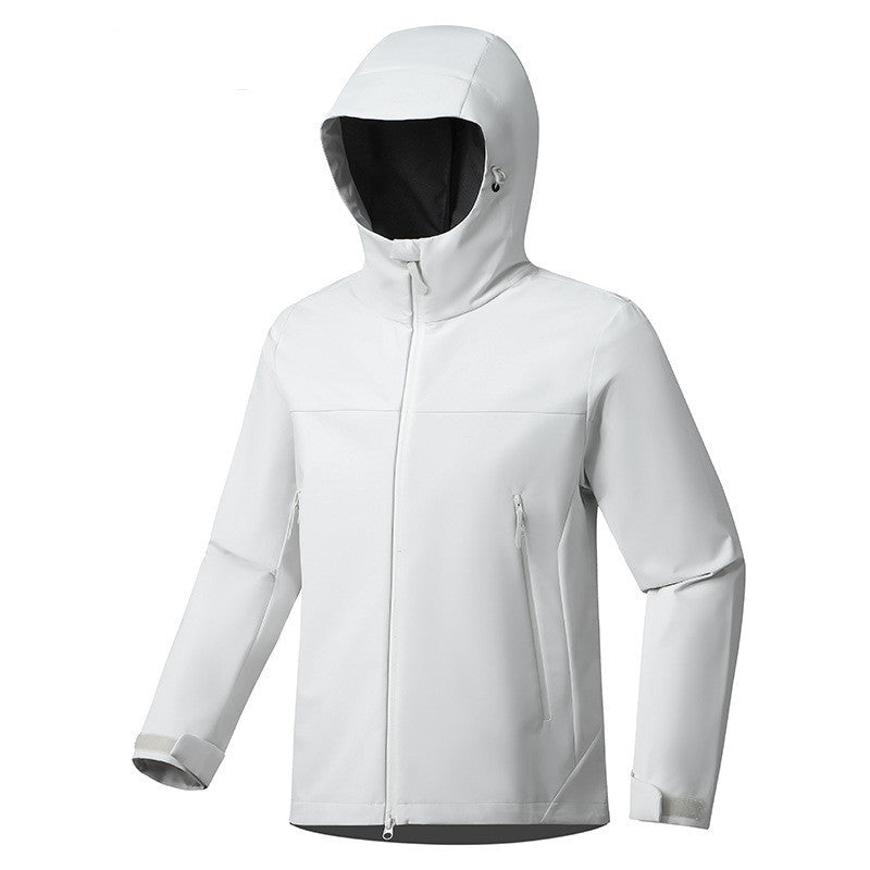 Veste coupe-vent imperméable légère à capuche unisexe