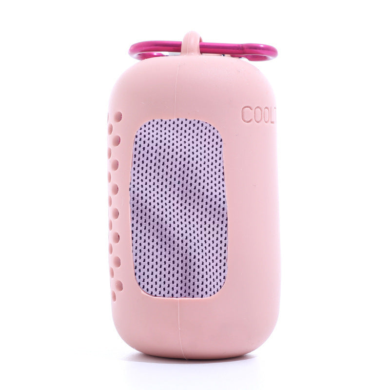 Serviette rafraîchissante microfibre + étui silicone