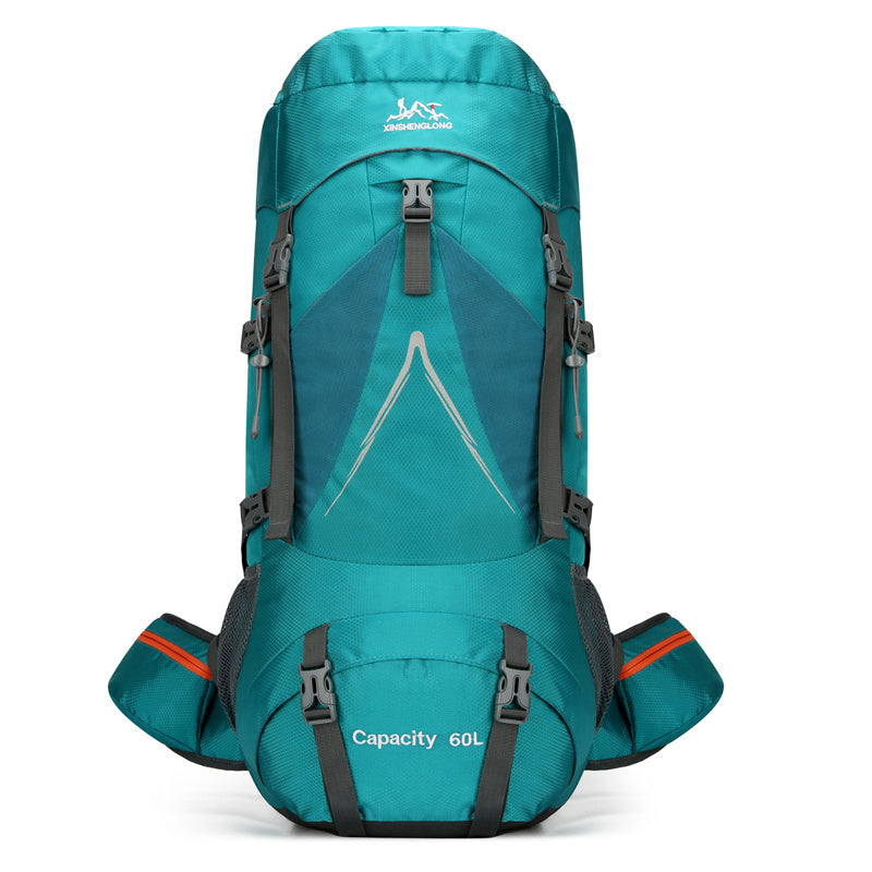 Sac à dos randonnée 60 L étanche avec housse pluie, nylon
