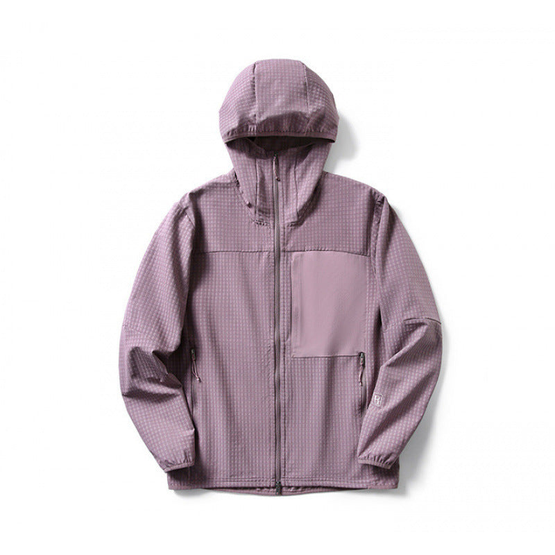 Veste à capuche sport zippée homme, poche poitrine
