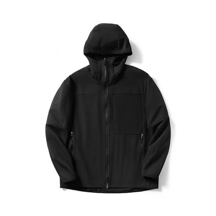 Veste à capuche sport zippée homme, poche poitrine