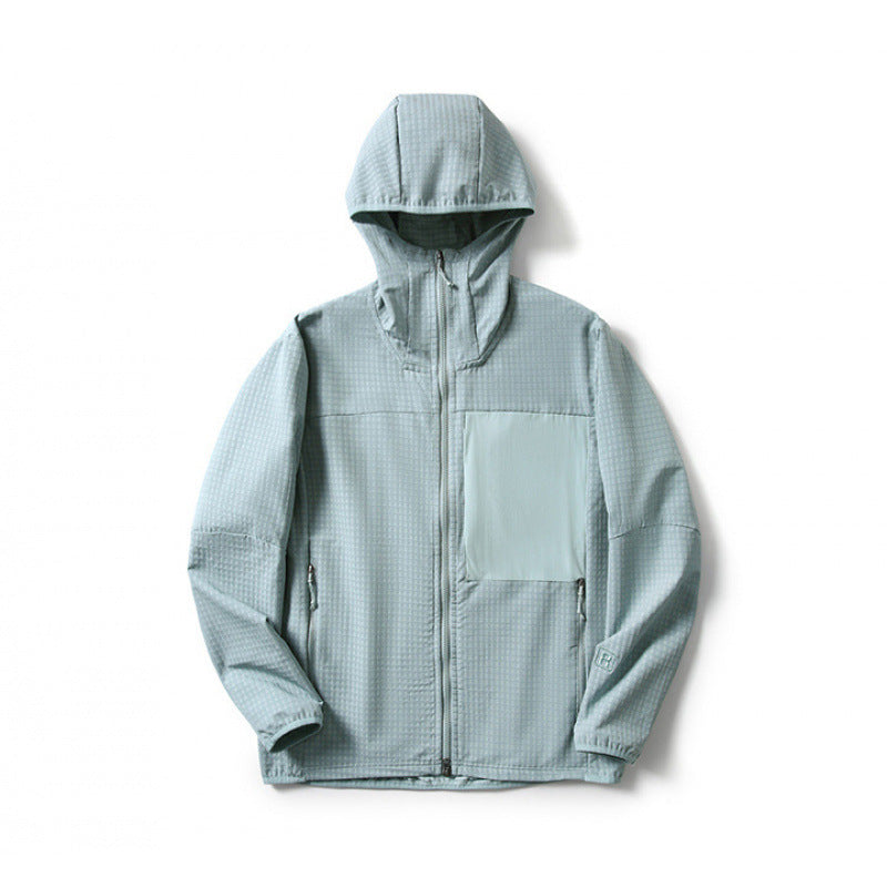 Veste à capuche sport zippée homme, poche poitrine