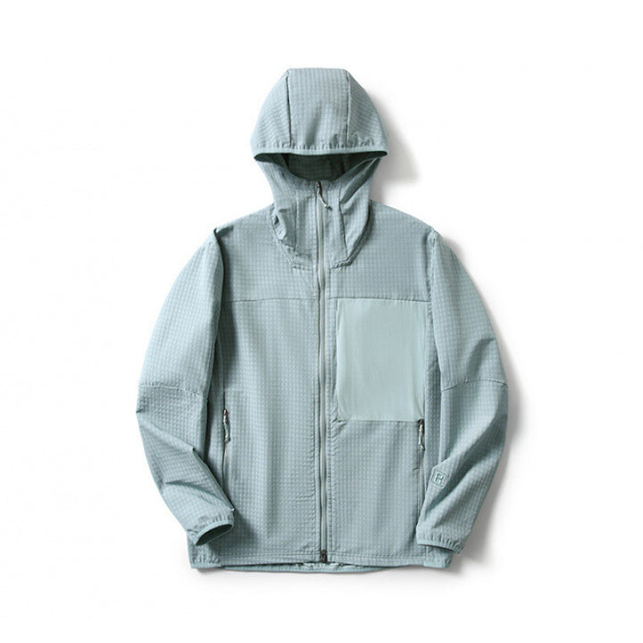 Veste à capuche sport zippée homme, poche poitrine