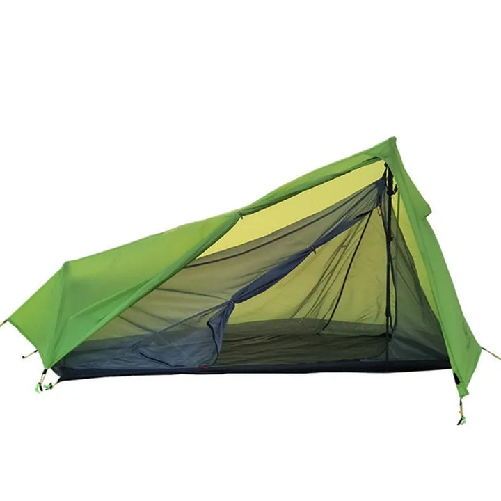 Tente 1 place ultralégère 15D silnylon, bâtons de marche