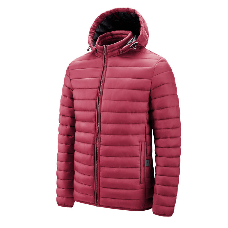 Doudoune synthétique homme à capuche, nylon déperlant