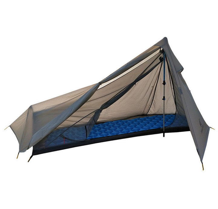 silnylon zelt Ultraleichtes 15D Silnylon 1-Personen-Zelt, Wanderstöcke