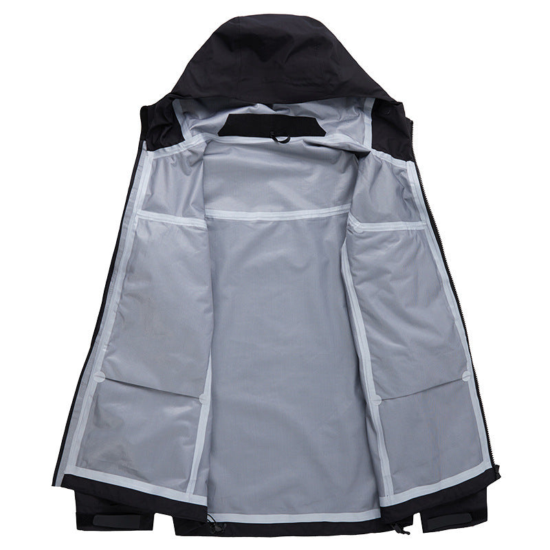 Veste hardshell imperméable homme 3 couches, capuche