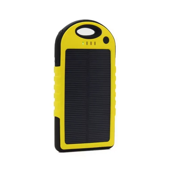  Batterie solaire externe étanche jaune pour randonnée ou camping.