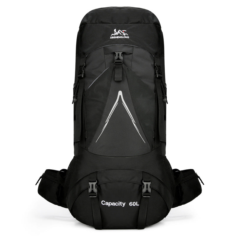 Sac à dos randonnée 60 L étanche avec housse pluie, nylon