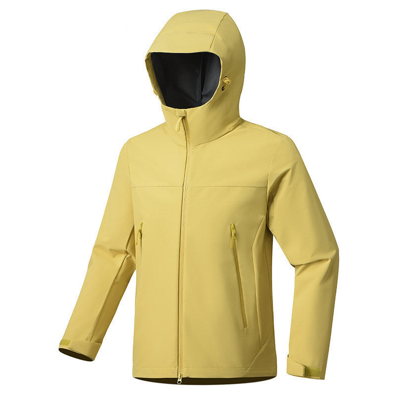 Veste coupe-vent imperméable légère à capuche unisexe