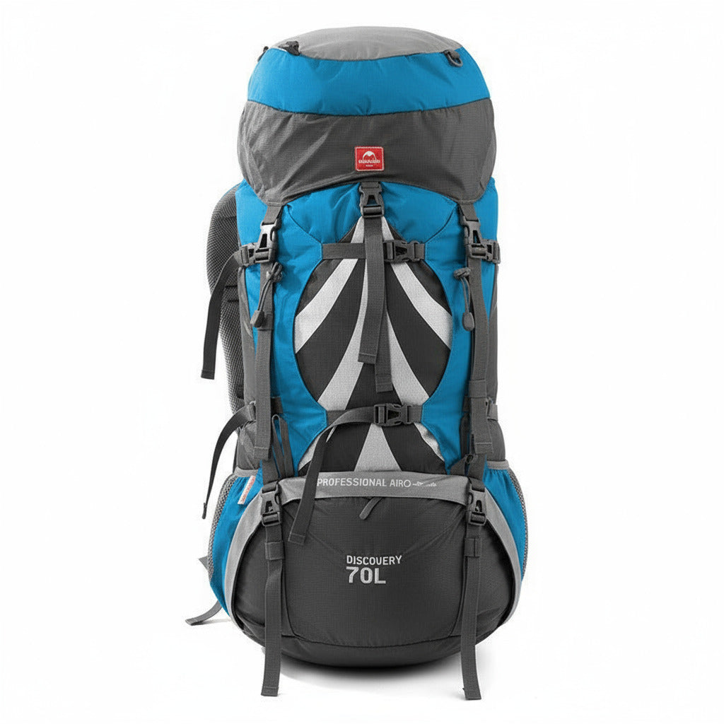 Sac à dos bivouac 70L cadre externe aéré, nylon ripstop
