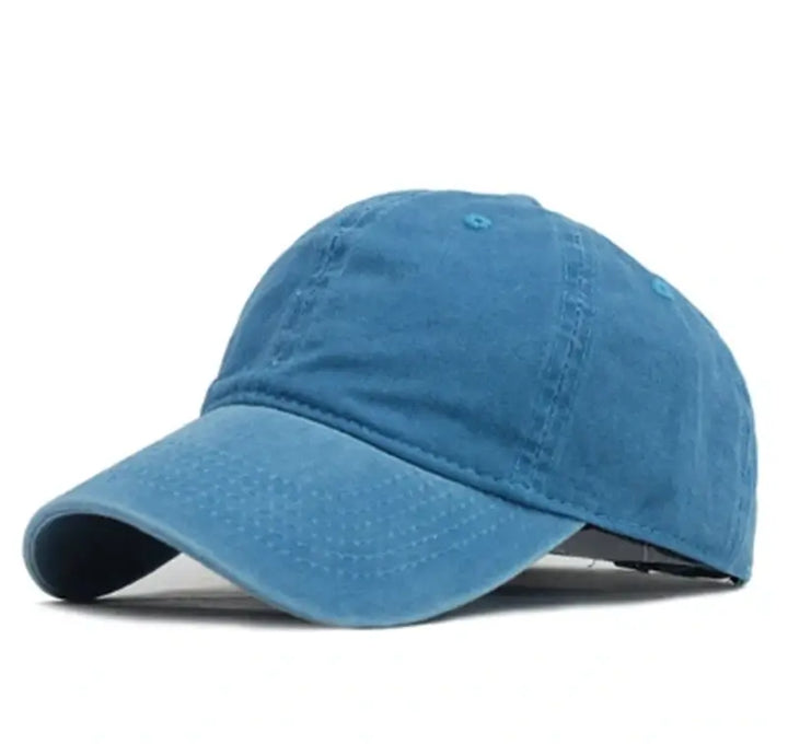 Casquette bleu clair en coton lavé, légère et respirante pour la randonnée ou le quotidien