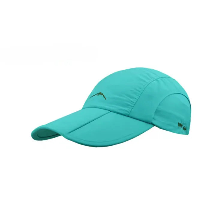 Casquette de randonnée unisexe bleu turquoise avec protection solaire UPF 40+