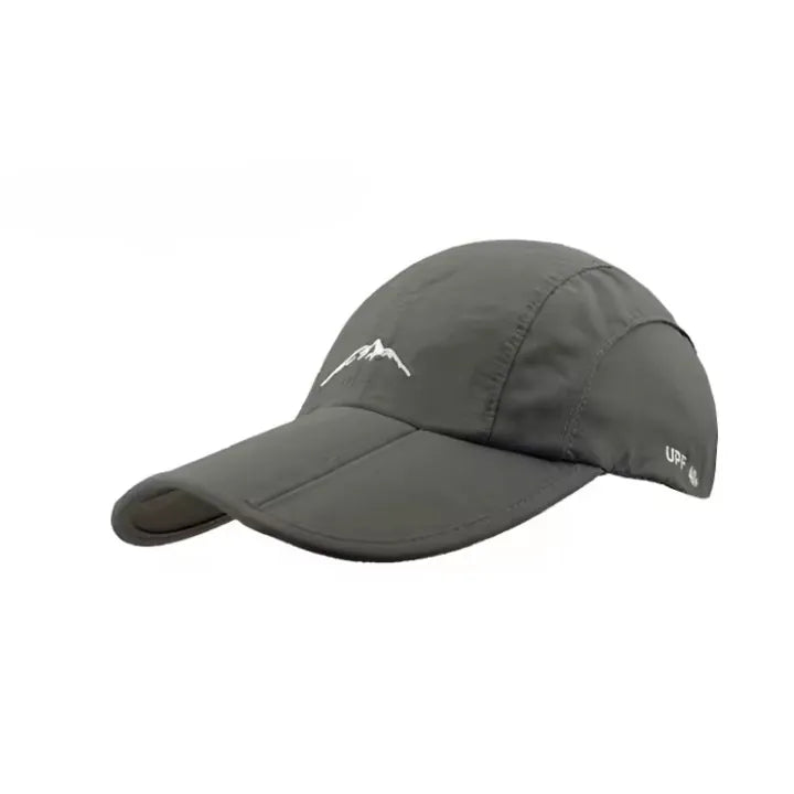 Casquette de randonnée légère gris foncé avec protection solaire UPF 40+