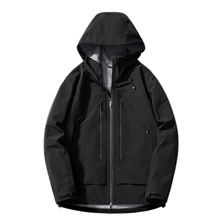 Veste imperméable hardshell unisexe à capuche, coutures étanches