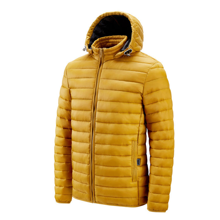 Doudoune synthétique homme à capuche, nylon déperlant