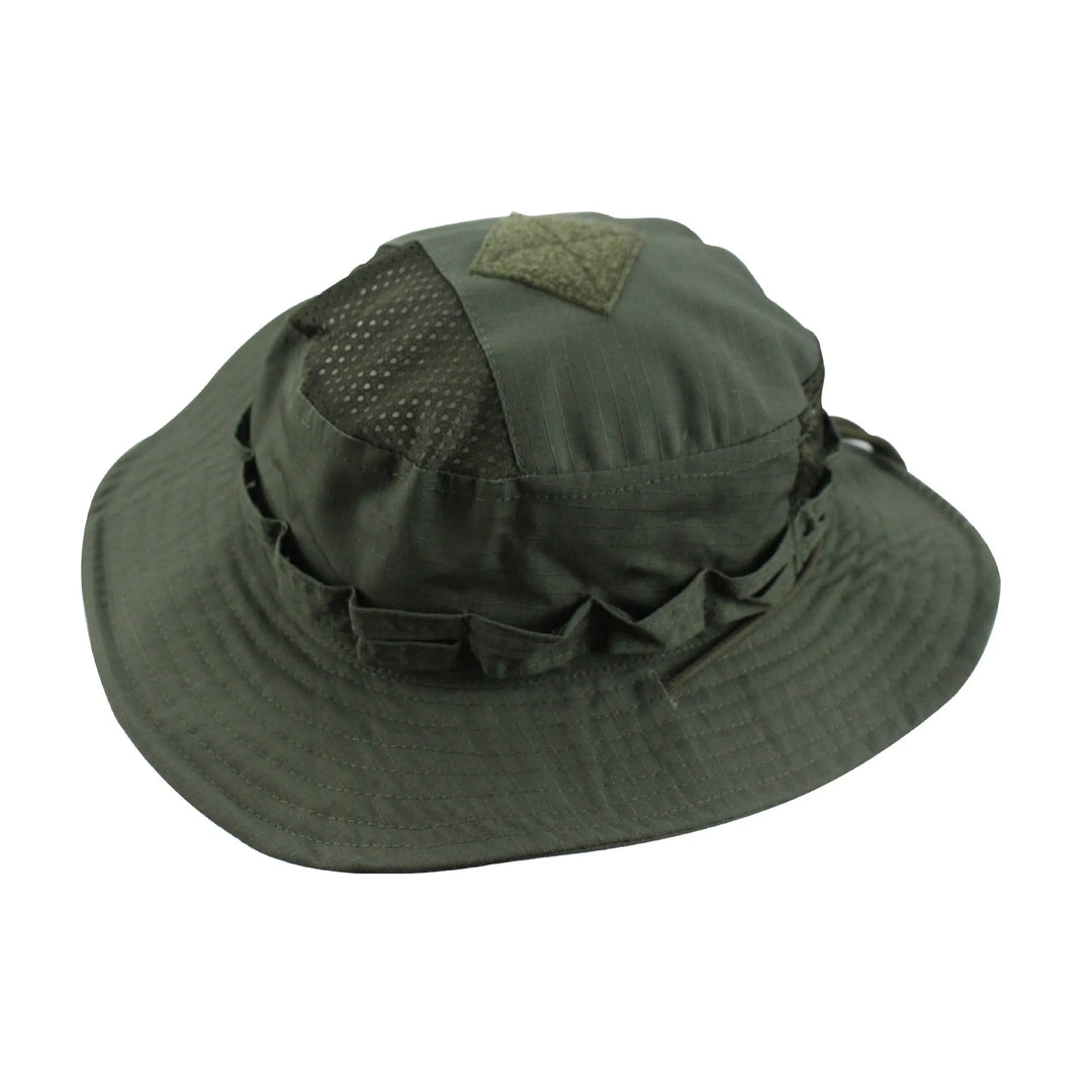 Chapeau de randonnée boonie respirant vert.