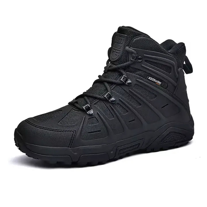 chaussure de randonnée montante noire tactique respirante pour activités outdoor