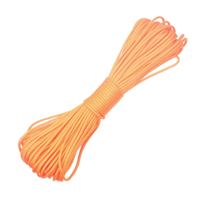  Corde paracorde orange en nylon pour la survie.